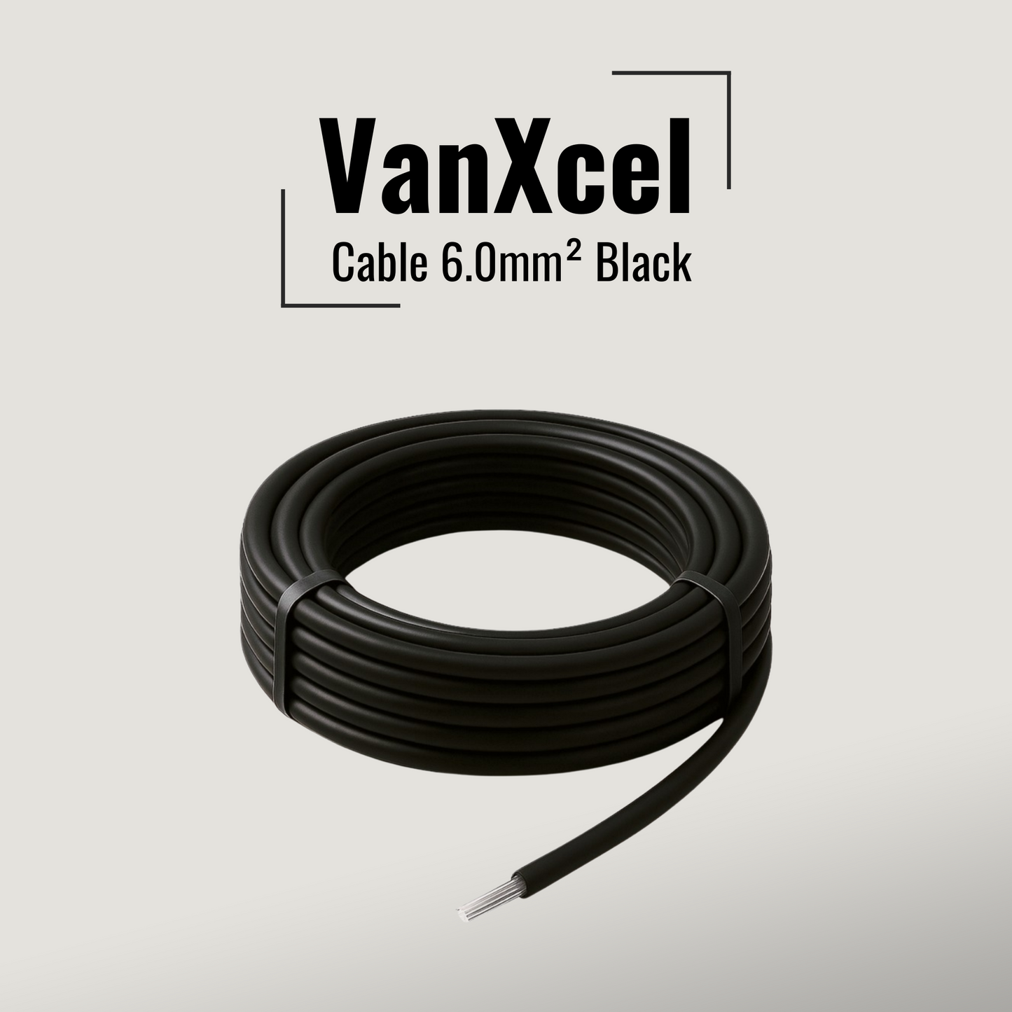 Câble VanXcel 6 mm² (solaire) (noir)